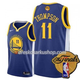 Muški NBA Dres Golden State Warriors Klay Thompson 11 2018 NBA Finals Patch Nike Plava Swingman
